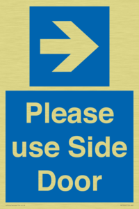 Please use Side Door (arrow Right) 